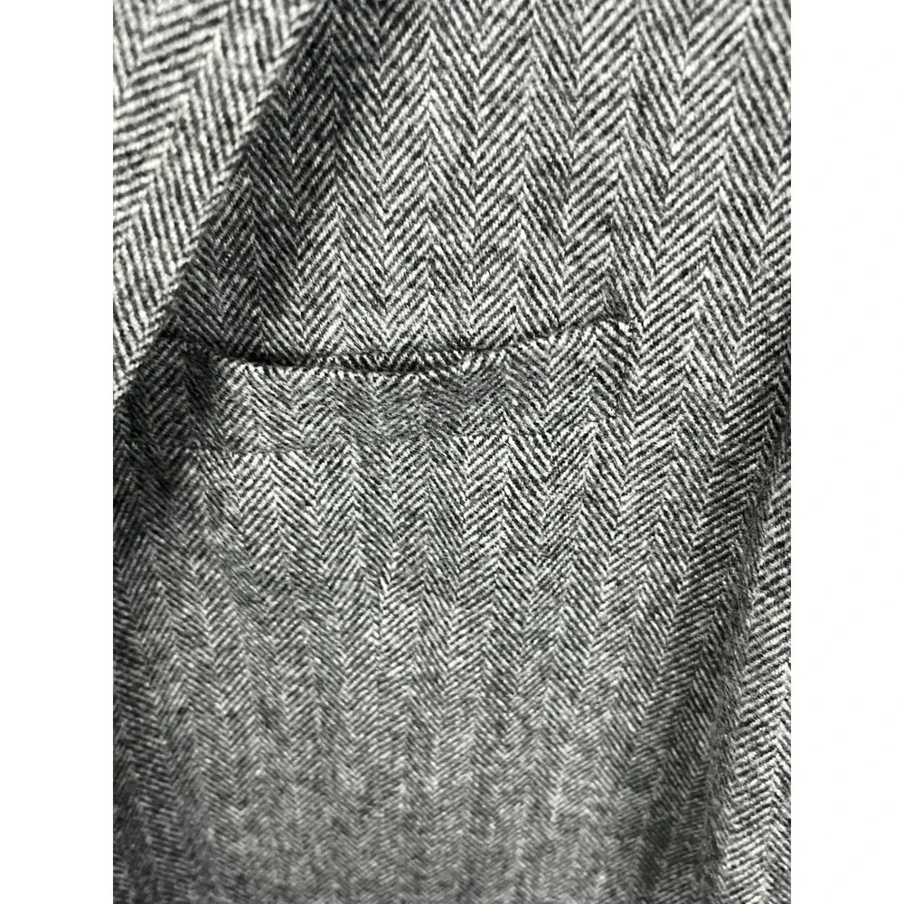 Gianfranco Ruffini Camel Hair Blend Gray Herringbone Sport Coat Blazer Mens 46 L